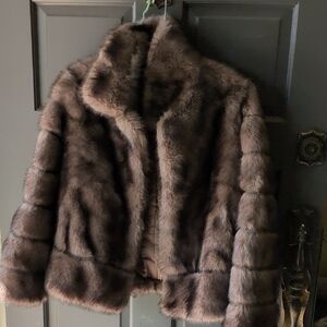 Able Brown Teddy Jacket Luxurious Faux Fur